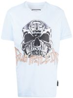 Philipp Plein t-shirt à imprimé tête de mort - Bleu - thumbnail