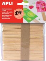 Apli houten sticks, blister met 50 stuks