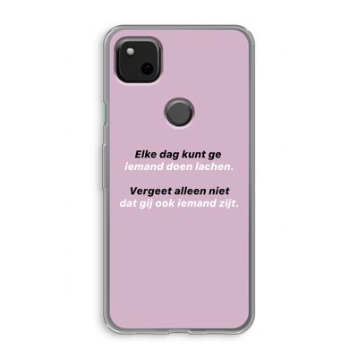 gij zijt ook iemand: Google Pixel 4a Transparant Hoesje