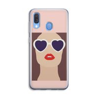 Red lips: Samsung Galaxy A40 Transparant Hoesje Red lips: Samsung Galaxy A40 Transparant Hoesje
