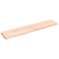 Wandschap 140x30x4 cm onbehandeld massief eikenhout