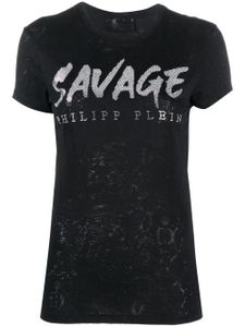 Philipp Plein t-shirt à sequins brodés - Noir