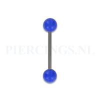 Tongpiercing acryl blauw
