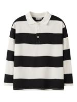 Name it winter polo t-shirt jongens - zwart - relaxed fit - NkmNutiva
