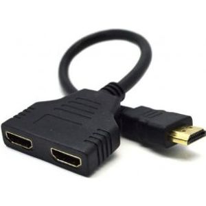 Gembird DSP-2PH4-04 HDMI 2 x HDMI Zwart HDMI kabel