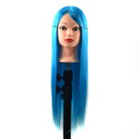 Praktijk disc haar gevlochten mannequin hoofd pruik styling trimmen hoofd model (hemelsblauw)