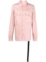 Rick Owens DRKSHDW surchemise en coton mélangé à manches longues - Rose - thumbnail