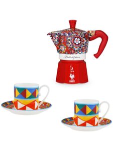 Dolce & Gabbana x Bialetti cafetière Moka Express et tasses à expresso - Blanc