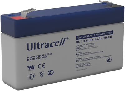 Ultracell loodaccu 6v 1,3Ah
