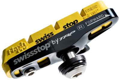 Swissstop - remblok set full flash pro yellow king - shim/sram