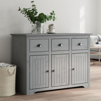 Dressoir BODO 115,5x44x80 cm massief grenenhout grijs