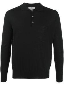 Canali polo en laine mérinos - Noir