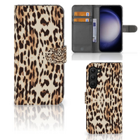 Samsung Galaxy S23 Plus Telefoonhoesje met Pasjes Leopard