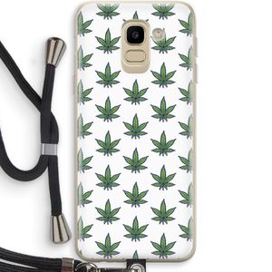 Weed: Samsung Galaxy J6 (2018) Transparant Hoesje met koord