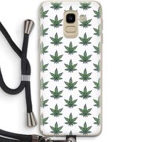 Weed: Samsung Galaxy J6 (2018) Transparant Hoesje met koord Weed: Samsung Galaxy J6 (2018) Transparant Hoesje met koord