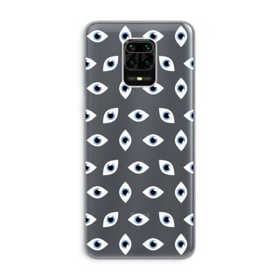 Eyes pattern: Xiaomi Redmi Note 9 Pro Transparant Hoesje