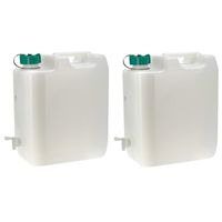 2x Grote water jerrycans met kraantje 35 liter