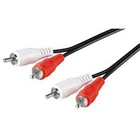 Goobay 2x tulp kabel (zwart, 1,5 meter, stereo)