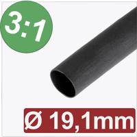 Quadrios 24CA291 Krimpkous met lijm Zwart 19.10 mm 6.37 mm Krimpverhouding:3:1 per meter