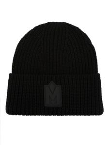 Mackage bonnet nervuré à patch logo - Noir