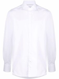 Brunello Cucinelli chemise unie à manches longues - Blanc