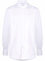 Brunello Cucinelli chemise unie à manches longues - Blanc