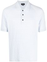 Giorgio Armani polo à motif de chevrons - Bleu