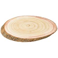 Decoratie boomschijf - hout - 32 x 22,5 x 3 cm - ovaal