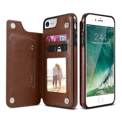 Retro PU lederen case multi kaarthouders telefoon gevallen voor iPhone 6 6s 7 8 plus 5S SE iPhone X XS Max XR Samsung S7 S8 S9 S10 voor iPhone 6 6S