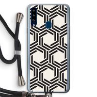Geometrisch patroon: Samsung Galaxy A20s Transparant Hoesje met koord