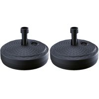 3x Stuks ronde rotan kunststof parasolvoeten antraciet 10 liter 3x Stuks ronde rotan kunststof parasolvoeten antraciet 10 liter