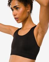 140 Naadloze Sporttop Medium Support Zwart (zwart)