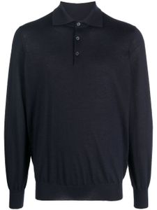 Brunello Cucinelli polo à manches longues - Bleu