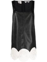 Stella McCartney robe courte en broderie anglaise - Noir