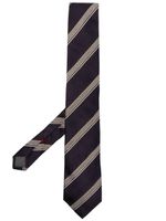 Brunello Cucinelli cravate à rayures en jacquard - Violet
