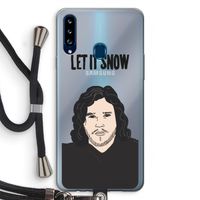 Let It Snow: Samsung Galaxy A20s Transparant Hoesje met koord