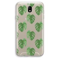 Monstera leaves: Samsung Galaxy J7 (2017) Transparant Hoesje
