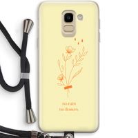 No rain no flowers: Samsung Galaxy J6 (2018) Transparant Hoesje met koord