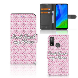 Huawei P Smart 2020 Portemonnee Hoesje Flowers Pink DTMP