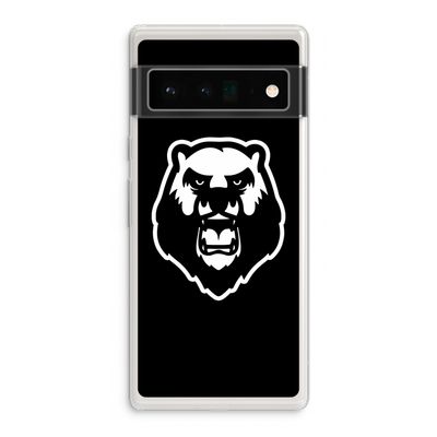 Angry Bear (black): Google Pixel 6 Pro Transparant Hoesje