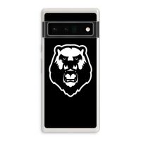 Angry Bear (black): Google Pixel 6 Pro Transparant Hoesje