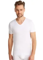2-Pack Heren T-Shirt V-hals - 32325 - Mannen ondershirts korte mouw - Elastisch biologisch katoen