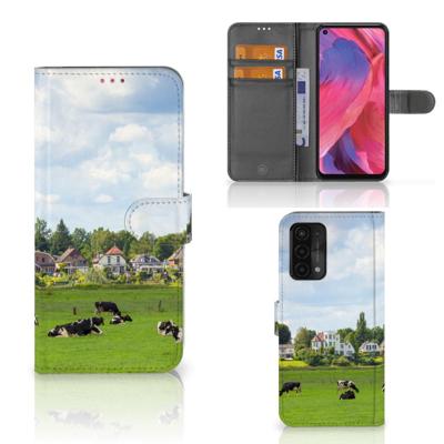 OPPO A54 5G | A74 5G | A93 5G | Telefoonhoesje | Met pasjeshouder | Koeien