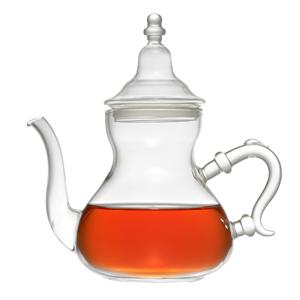 Home Deco Factory Theepot Marrakesh - Glas - met deksel - transparant - 800 ml - 13 x 23 cm
