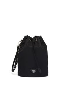 Prada pochette Re-Nylon à lien de resserrage - Noir