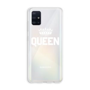 Queen zwart: Galaxy A51 4G Transparant Hoesje