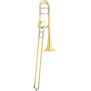 XO 1236-LT (gelakt, open wrap, thayer) Bb/F trombone met koffer