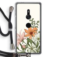 Floral bouquet: Sony Xperia XZ2 Transparant Hoesje met koord