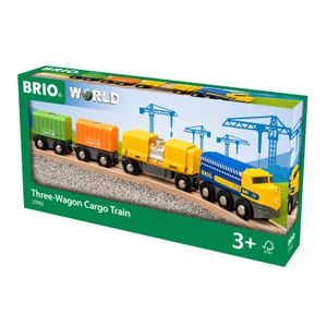 BRIO drie wagon goederentrein