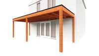 Trendhout Aanbouwveranda Modena 725x300 cm- Plat dak- Hout- Trendhout